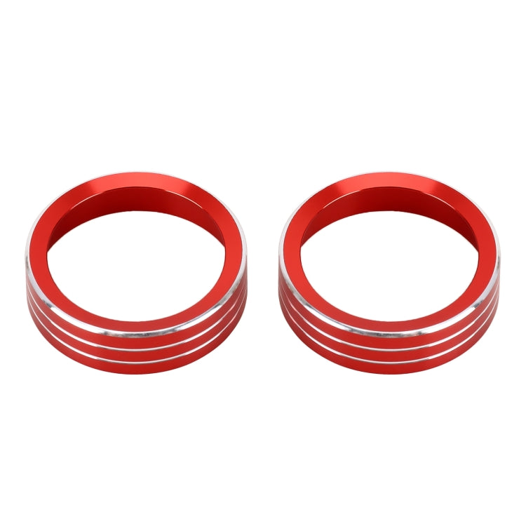 2 PCS Car Metal Air Conditioner Knob Case for Nissan X-TRAIL (Red) by buy2fix