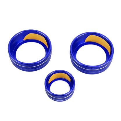 3 PCS Car Metal Air Conditioner Knob Case for Honda CR-V 2017(Blue) by buy2fix