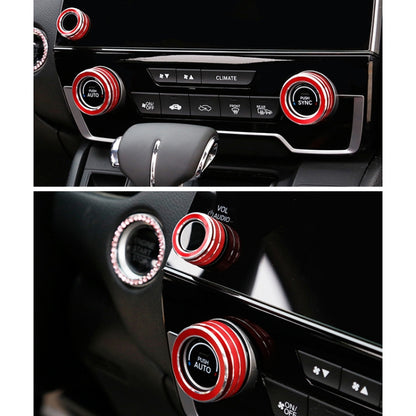 3 PCS Car Metal Air Conditioner Knob Case for Honda CR-V 2017(Red) by buy2fix