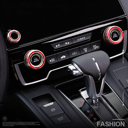 3 PCS Car Metal Air Conditioner Knob Case for Honda CR-V 2017(Red) by buy2fix