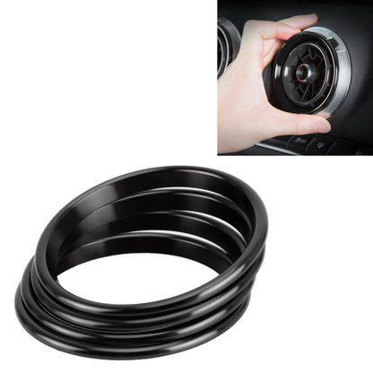 4 PCS Car Metal Air Outlet Decorative Outside Ring for Audi A3 / S3 / Q2L (Black) - Decoration Rings by buy2fix | Online Shopping UK | buy2fix