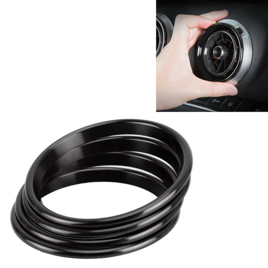 4 PCS Car Metal Air Outlet Decorative Outside Ring for Audi A3 / S3 / Q2L (Black) - Decoration Rings by buy2fix | Online Shopping UK | buy2fix
