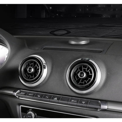 4 PCS Car Metal Air Outlet Decorative Outside Ring for Audi A3 / S3 / Q2L (Black) - Decoration Rings by buy2fix | Online Shopping UK | buy2fix