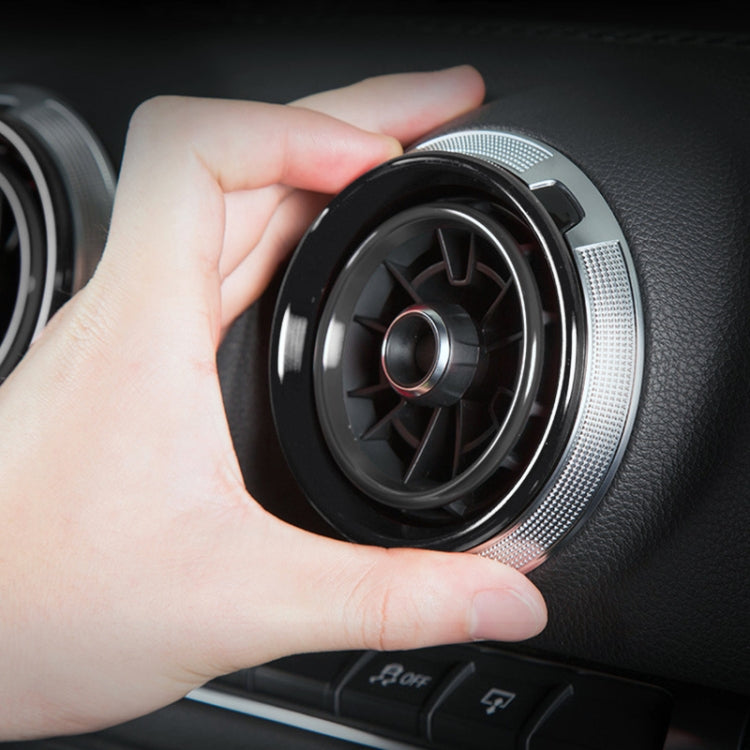 4 PCS Car Metal Air Outlet Decorative Outside Ring for Audi A3 / S3 / Q2L (Black) - Decoration Rings by buy2fix | Online Shopping UK | buy2fix