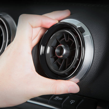 4 PCS Car Metal Air Outlet Decorative Outside Ring for Audi A3 / S3 / Q2L (Black) - Decoration Rings by buy2fix | Online Shopping UK | buy2fix