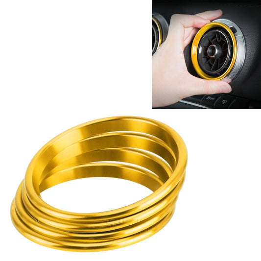 4 PCS Car Metal Air Outlet Decorative Outside Ring for Audi A3 / S3 / Q2L (Gold) - Decoration Rings by buy2fix | Online Shopping UK | buy2fix