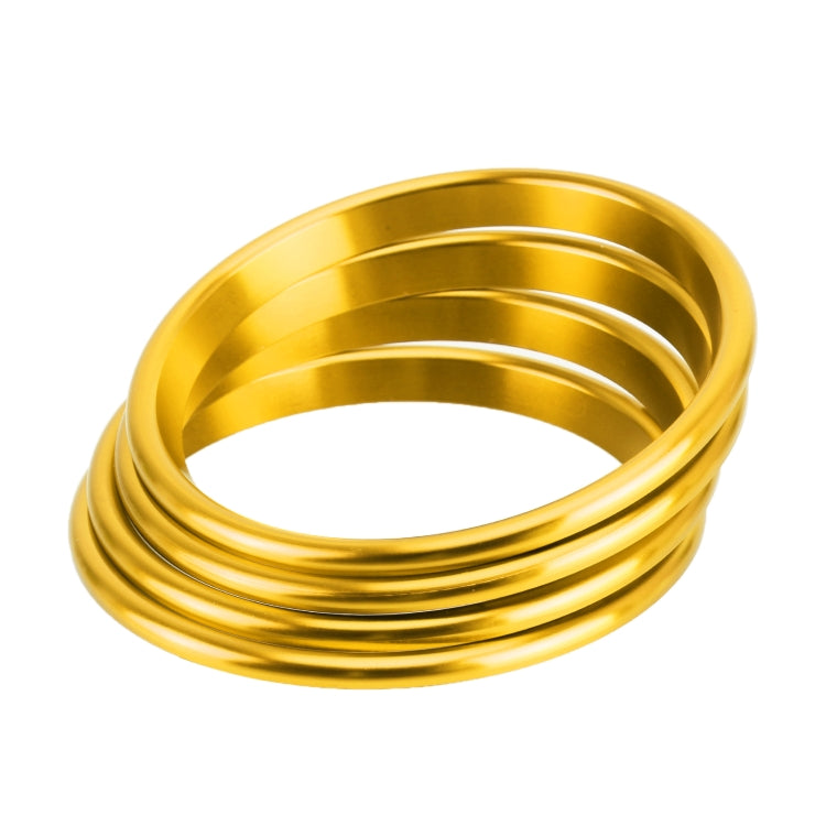 4 PCS Car Metal Air Outlet Decorative Outside Ring for Audi A3 / S3 / Q2L (Gold) - Decoration Rings by buy2fix | Online Shopping UK | buy2fix