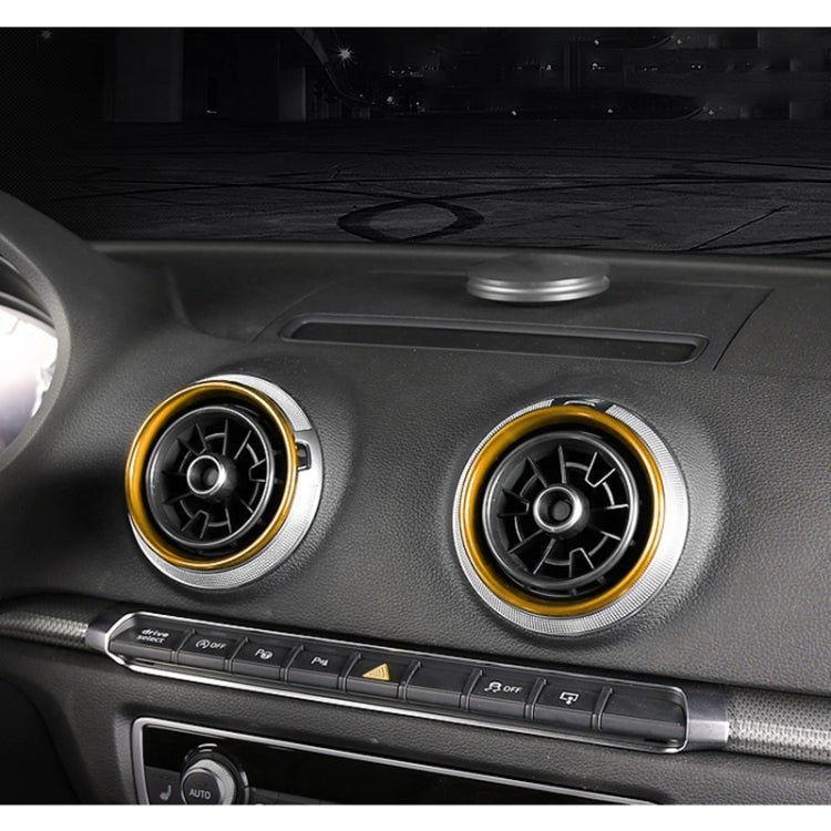 4 PCS Car Metal Air Outlet Decorative Outside Ring for Audi A3 / S3 / Q2L (Gold) - Decoration Rings by buy2fix | Online Shopping UK | buy2fix
