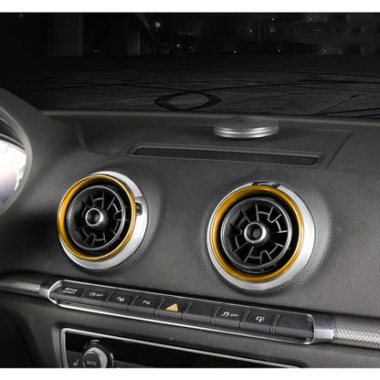 4 PCS Car Metal Air Outlet Decorative Outside Ring for Audi A3 / S3 / Q2L (Gold) - Decoration Rings by buy2fix | Online Shopping UK | buy2fix