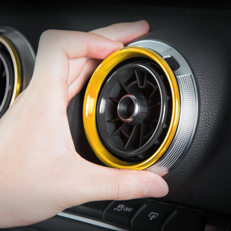 4 PCS Car Metal Air Outlet Decorative Outside Ring for Audi A3 / S3 / Q2L (Gold) - Decoration Rings by buy2fix | Online Shopping UK | buy2fix