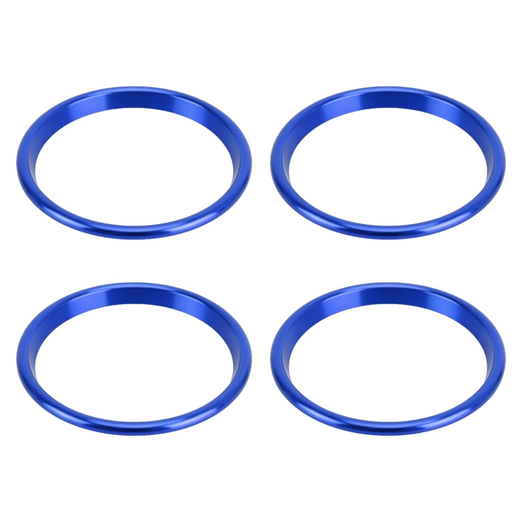 4 PCS Car Metal Air Outlet Decorative Outside Ring for Audi A3 / S3 / Q2L (Blue) - Decoration Rings by buy2fix | Online Shopping UK | buy2fix