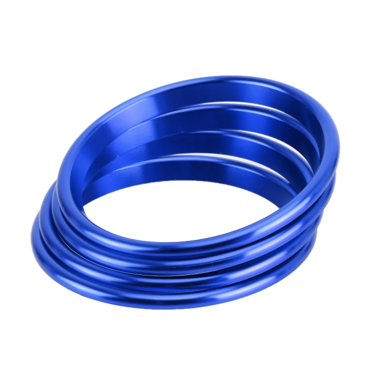 4 PCS Car Metal Air Outlet Decorative Outside Ring for Audi A3 / S3 / Q2L (Blue) - Decoration Rings by buy2fix | Online Shopping UK | buy2fix