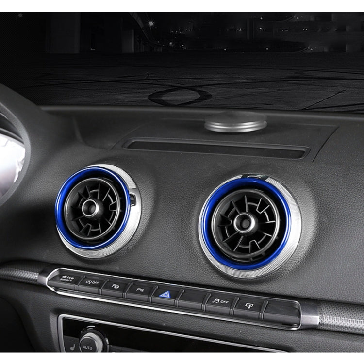 4 PCS Car Metal Air Outlet Decorative Outside Ring for Audi A3 / S3 / Q2L (Blue) - Decoration Rings by buy2fix | Online Shopping UK | buy2fix