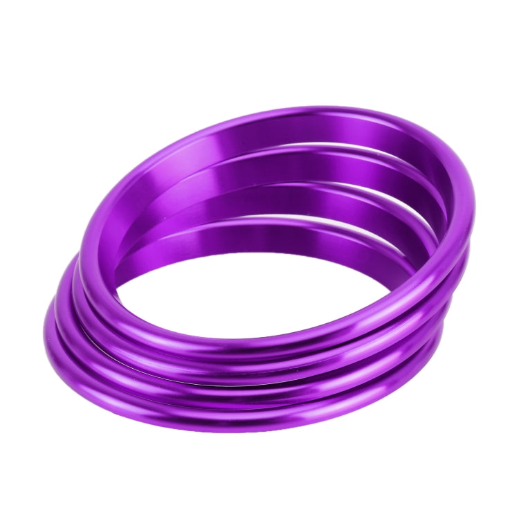 4 PCS Car Metal Air Outlet Decorative Outside Ring for Audi A3 / S3 / Q2L (Purple) by buy2fix