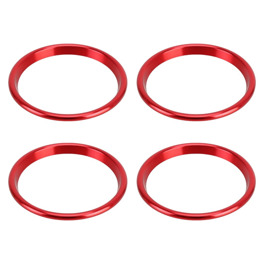4 PCS Car Metal Air Outlet Decorative Outside Ring for Audi A3 / S3 / Q2L (Red) - Decoration Rings by buy2fix | Online Shopping UK | buy2fix