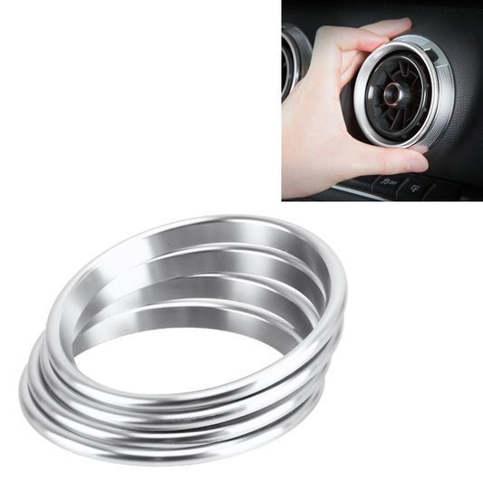 4 PCS Car Metal Air Outlet Decorative Outside Ring for Audi A3 / S3 / Q2L (Silver) - Decoration Rings by buy2fix | Online Shopping UK | buy2fix