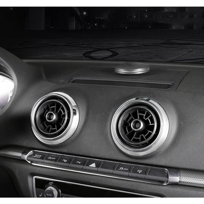 4 PCS Car Metal Air Outlet Decorative Outside Ring for Audi A3 / S3 / Q2L (Silver) - Decoration Rings by buy2fix | Online Shopping UK | buy2fix