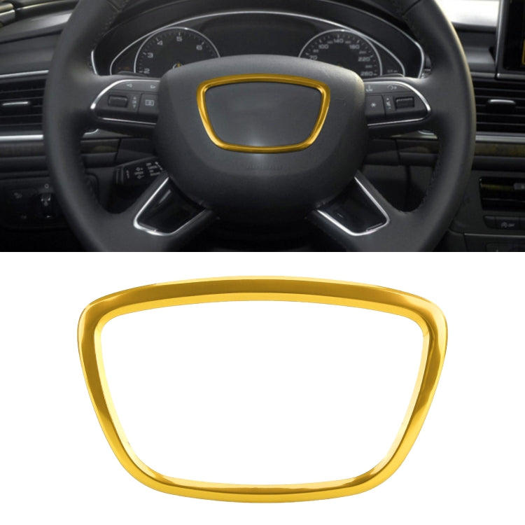 Car Auto Steering Wheel Ring Cover Trim Sticker Decoration for Audi (Gold) by buy2fix