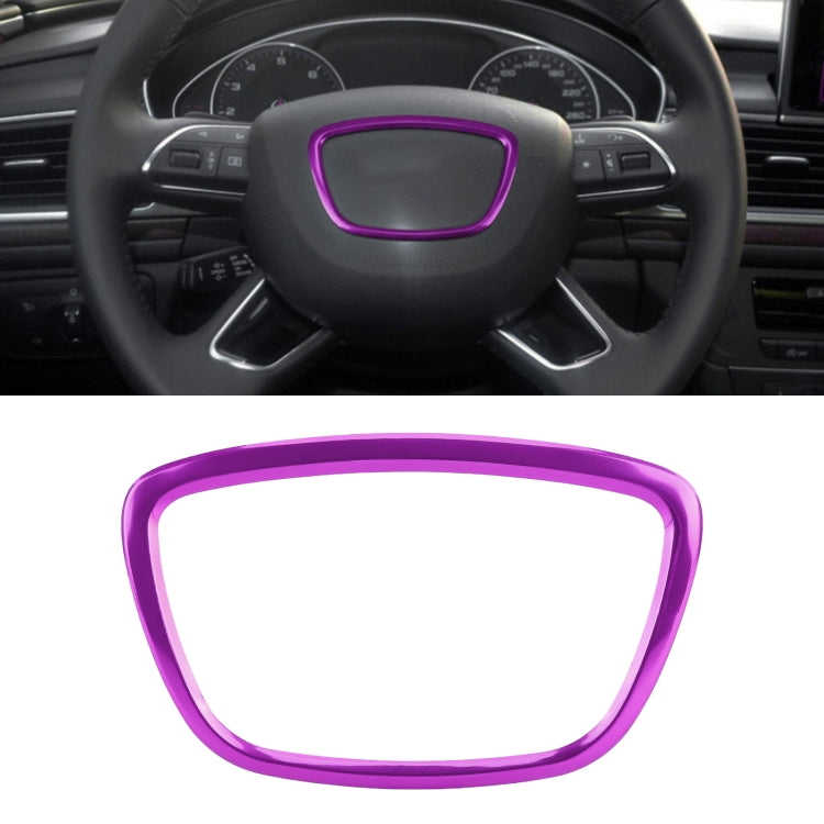 Car Auto Steering Wheel Ring Cover Trim Sticker Decoration for Audi (Purple) by buy2fix
