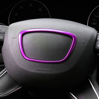 Car Auto Steering Wheel Ring Cover Trim Sticker Decoration for Audi (Purple) by buy2fix