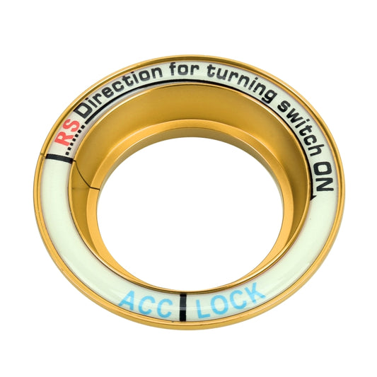 For Ford Fluorescent Aluminum Alloy Ignition Key Ring, Inside Diameter: 3.2cm (Gold) by buy2fix