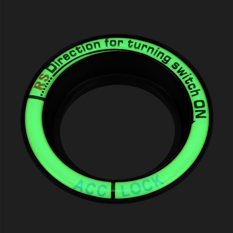 For Ford Fluorescent Aluminum Alloy Ignition Key Ring, Inside Diameter: 3.2cm (Black) by buy2fix