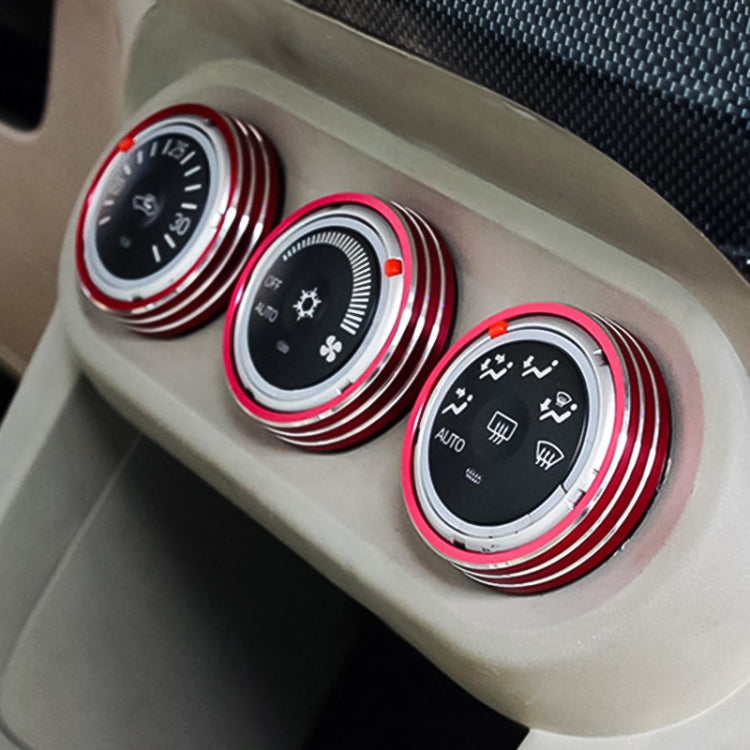 Car Metal Air Conditioner Knob Case for Mitsubishi ASX (Red) by buy2fix