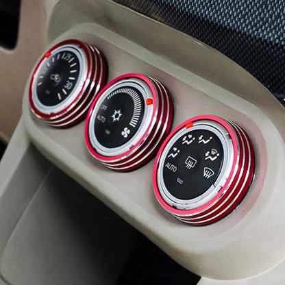 Car Metal Air Conditioner Knob Case for Mitsubishi ASX (Red) by buy2fix