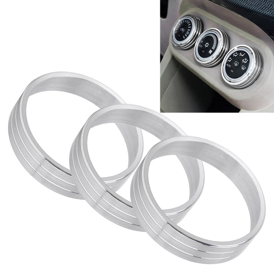 Car Metal Air Conditioner Knob Case for Mitsubishi ASX (Silver)