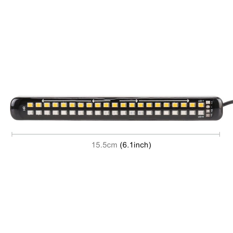 155mm DC12-24V / 2.2W Motorcycle LED Dynamic Blinker Side Lights Flowing Water Brake Lamp Turn Signal Light, Cable Length: 1m by buy2fix