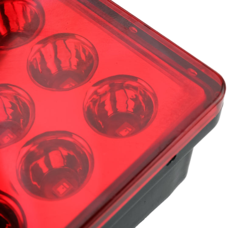 DC12V 1W Car Square Highlight Brake Lights Reversing Light with 15LEDs SMD-3528 (Red) - Brake Lights by buy2fix | Online Shopping UK | buy2fix