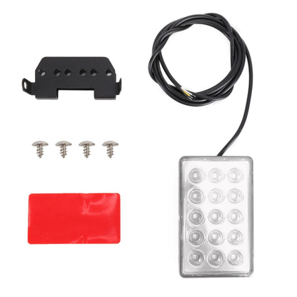 DC12V 1W Car Square Highlight Brake Lights Reversing Light with 15LEDs SMD-3528 (Transparent) - Brake Lights by buy2fix | Online Shopping UK | buy2fix