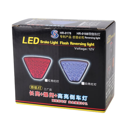 DC12V 1W Car Square Highlight Brake Lights Reversing Light with 15LEDs SMD-3528 (Red) - Brake Lights by buy2fix | Online Shopping UK | buy2fix