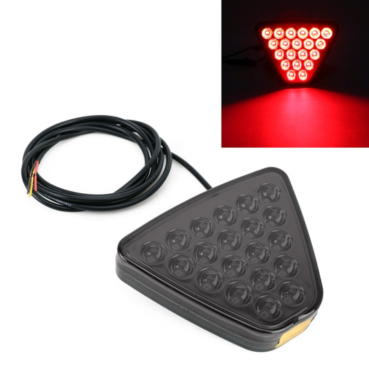 DC12V 1W Car Triangle Highlight Brake Lights Reversing Light with 20LEDs SMD-3528 (Black) - Brake Lights by buy2fix | Online Shopping UK | buy2fix