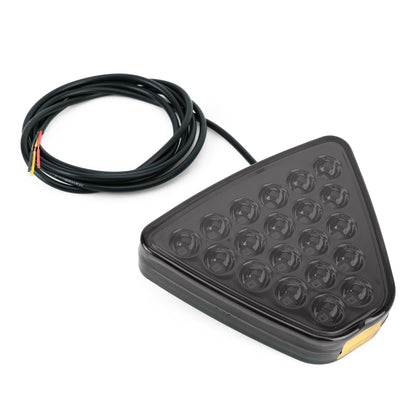 DC12V 1W Car Triangle Highlight Brake Lights Reversing Light with 20LEDs SMD-3528 (Black) - Brake Lights by buy2fix | Online Shopping UK | buy2fix