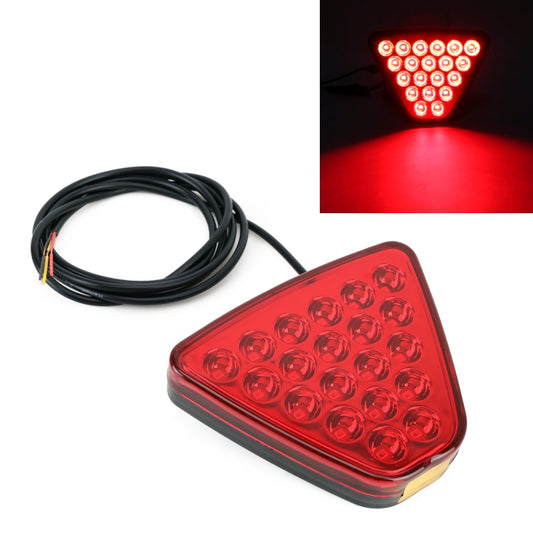 DC12V 1W Car Triangle Highlight Brake Lights Reversing Light with 20LEDs SMD-3528 (Red) - Brake Lights by buy2fix | Online Shopping UK | buy2fix