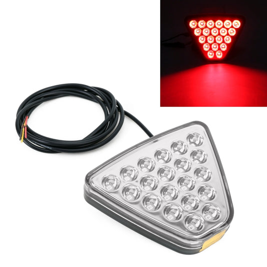 DC12V 1W Car Triangle Highlight Brake Lights Reversing Light with 20LEDs SMD-3528 (Transparent) - Brake Lights by buy2fix | Online Shopping UK | buy2fix