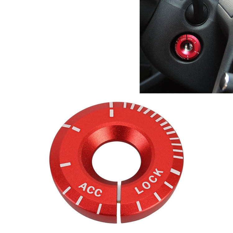 For Volkswagen Metal Ignition Key Ring, Diameter: 4.8cm (Red) by buy2fix