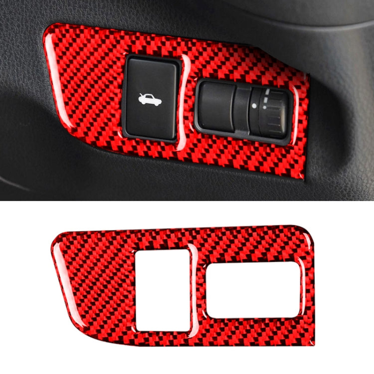 Car Carbon Fiber Trunk Switch Decorative Sticker for Subaru BRZ / Toyota 86 2013-2017, Right Drive (Red) by buy2fix