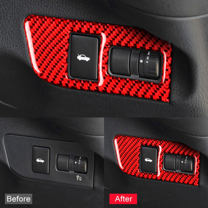 Car Carbon Fiber Trunk Switch Decorative Sticker for Subaru BRZ / Toyota 86 2013-2017, Right Drive (Red) by buy2fix