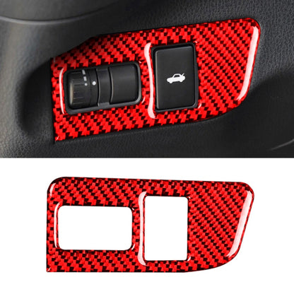 Car Carbon Fiber Trunk Switch Decorative Sticker for Subaru BRZ / Toyota 86 2013-2017, Left Drive (Red) by buy2fix