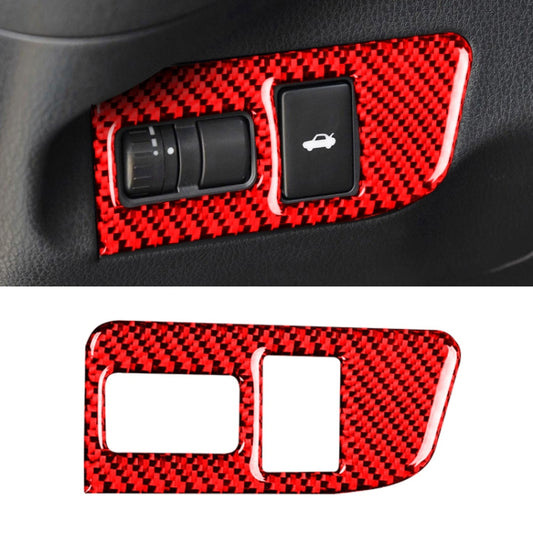 Car Carbon Fiber Trunk Switch Decorative Sticker for Subaru BRZ / Toyota 86 2013-2017, Left Drive (Red) by buy2fix