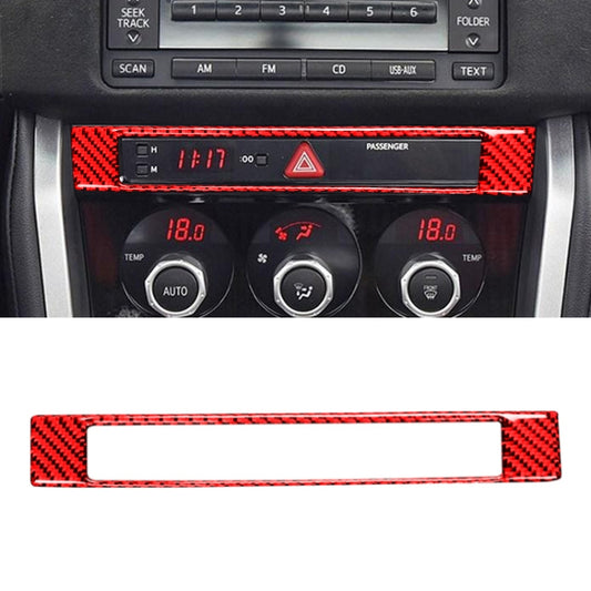 Car Carbon Fiber Central Control Clock Decorative Sticker for Subaru BRZ / Toyota 86 2013-2017, Left and Right Drive Universal(Red) by buy2fix