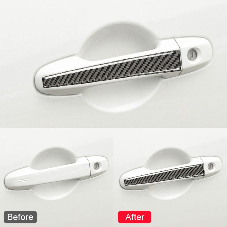 Car Carbon Fiber Door Handle Decorative Sticker for Subaru BRZ / Toyota 86 2013-2017, Left and Right Drive Universal (Black) by buy2fix