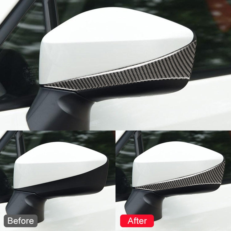 Car Carbon Fiber Rearview Mirror Anti-collision Strip for Subaru BRZ / Toyota 86 2013-2017, Left and Right Drive Universal (Black) by buy2fix
