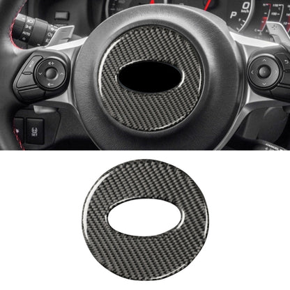 Car Carbon Fiber Steering Wheel Decorative Sticker for Subaru BRZ 2013-2017, Left and Right Drive Universal (Black) by buy2fix