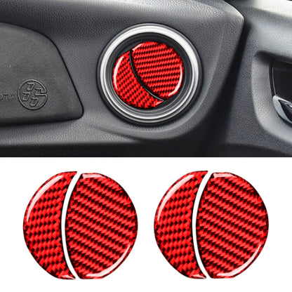 Car Carbon Fiber Central Control Air Outlet Decorative Sticker for Subaru BRZ / Toyota 86 2013-2020, Left and Right Drive Universal(Red) by buy2fix