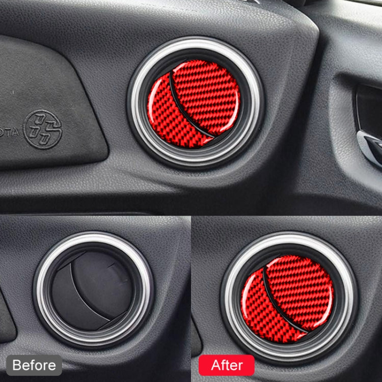 Car Carbon Fiber Central Control Air Outlet Decorative Sticker for Subaru BRZ / Toyota 86 2013-2020, Left and Right Drive Universal(Red) by buy2fix
