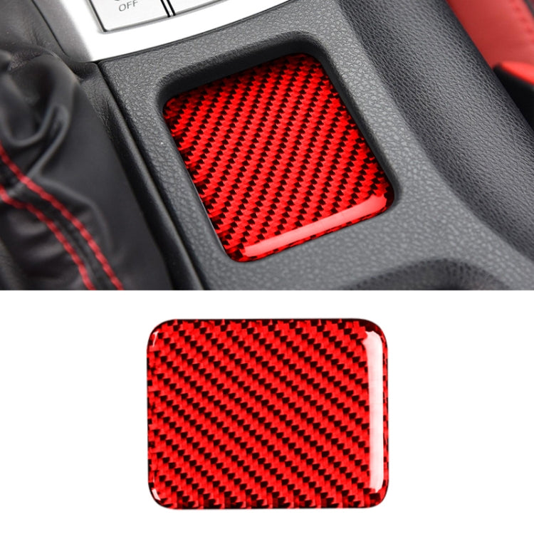 Car Carbon Fiber Seat Heating Panel Decorative Sticker for Subaru BRZ / Toyota 86 2013-2019, Left and Right Drive Universal without Hole (Red) by buy2fix