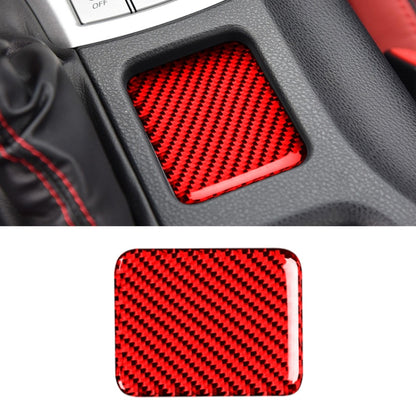 Car Carbon Fiber Seat Heating Panel Decorative Sticker for Subaru BRZ / Toyota 86 2013-2019, Left and Right Drive Universal without Hole (Red) by buy2fix